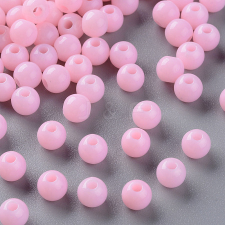 Opaque Acrylic Beads X-MACR-S370-C6mm-A01-1