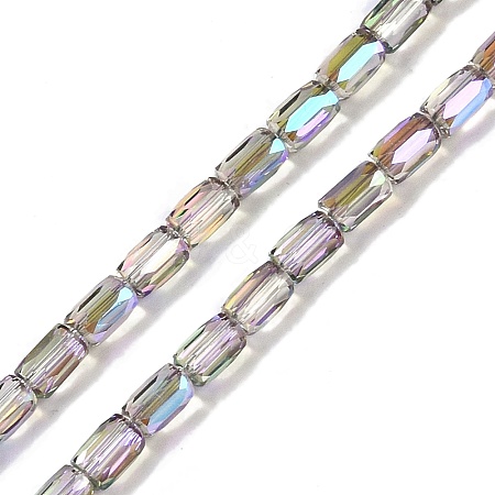 Electroplate Glass Beads Strands GLAA-Q101-02A-HP02-1