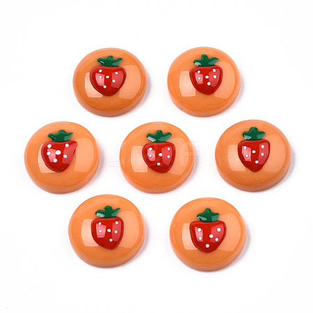 Opaque Resin Enamel Cabochons CRES-N031-026-1