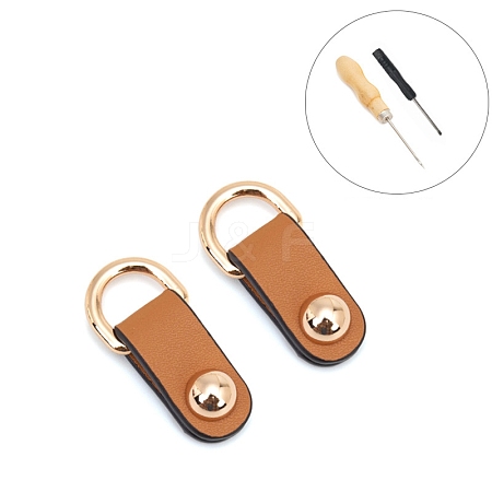 Alloy & PU Leather Suspension Clasps PW-WG1410A-01-1