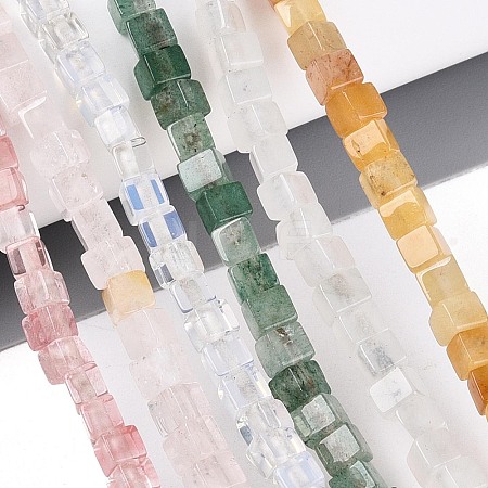 Natural & Synthetic Mixed Gemstone Beads Strands G-T143-34M-1