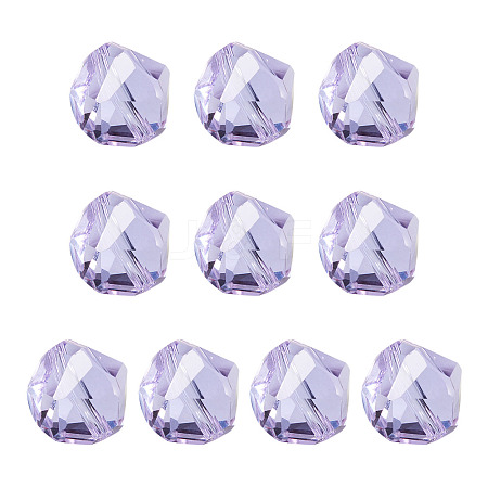 10Pcs Glass Imitation Austrian Crystal Beads GLAA-TADJ0001-11J-1