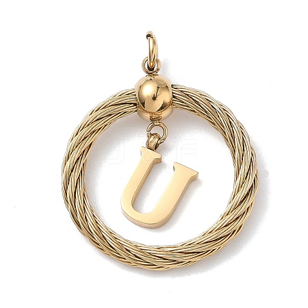 304 Stainless Steel Pendants STAS-D154-01U-G-1