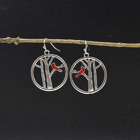 Zinc Alloy Enamel Dangle Earrings FS-WG03B65-01-1