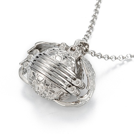 Expanding Alloy Photo Locket Necklace for Women or Men NJEW-A019-02P-1