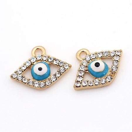 Alloy Rhinestone Pendants ALRI-S161-37LG-1