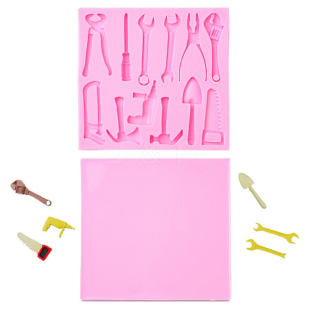 2Pcs Tool Theme Silicone Molds for DIY Craft ST-CJ0007-73-1