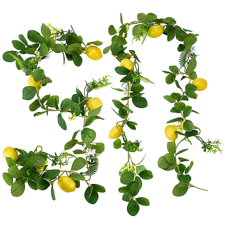 Cloth & Foam Artificial Lemon Cane Garland DIY-WH0899-314-1