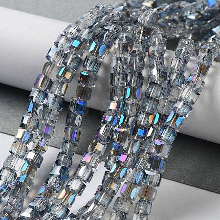 Electroplate Glass Bead Strands EGLA-R064-4mm-05-1