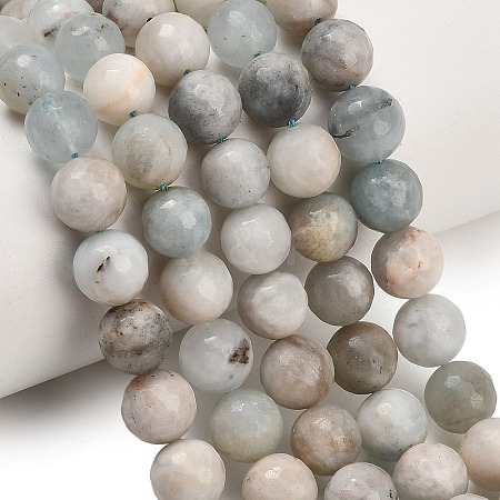Natural Aquamarine Beads Strands GG-CBA7BB7-A01-8mm-1