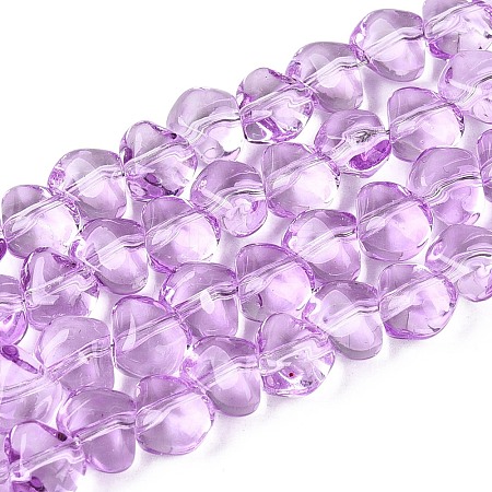 Baking Paint Transparent Glass Beads Strands LS-GLAA-Q109-01A-03-1