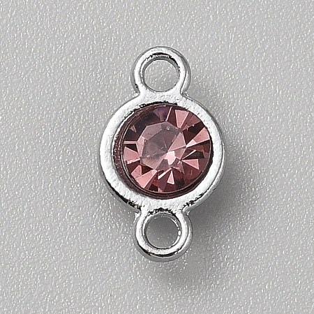 Faceted Glass Flat Round Connector Charms FIND-WH20042-56F-1