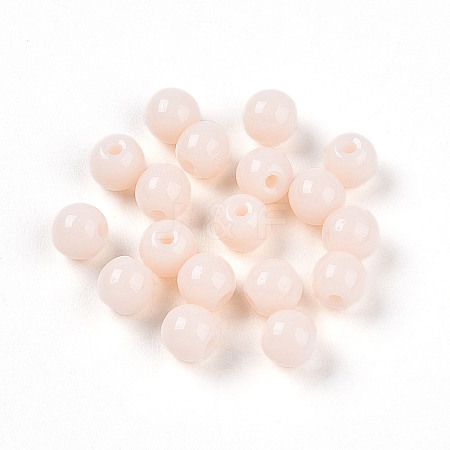 Opaque Solid Color Glass Beads X1-GLAA-N007-4mm-A10-1