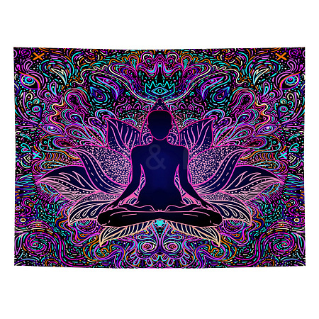 Polyester Yoga Theme Wall Hanging Tapestry WG68988-13-1