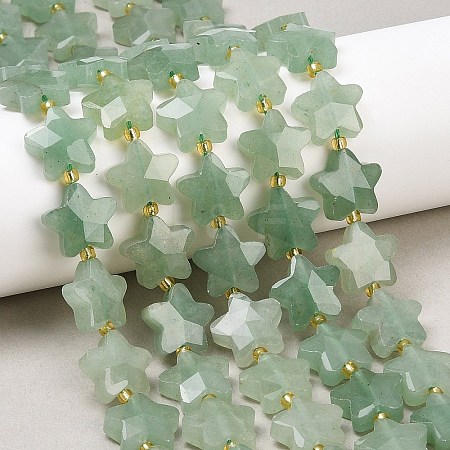 Natural Green Aventurine Beads Strands G-P573-C06-01A-1