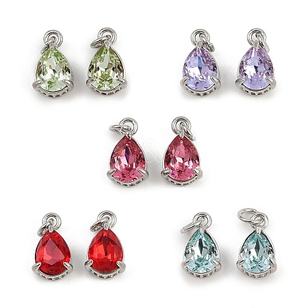 Brass Pave Cubic Zirconia Pendants KK-L240-05P-1