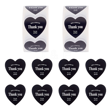 2Roll Heart with Thank You Roll Stickers DIY-TA0013-58B-1