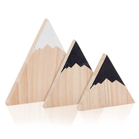 Snow Mountain Shape Wood Ornaments DJEW-WH0050-28B-1