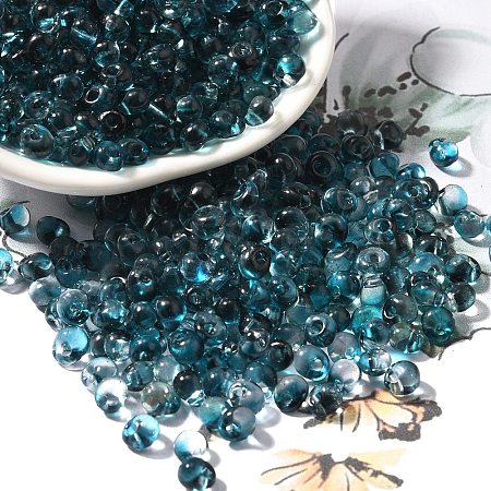 Transparent Baking Paint Glass Seed Beads SEED-P006-02B-11-1