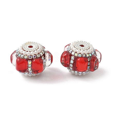 Sparkling Acrylic Rhinestone Beads CLAY-NH0003-01S-07-1