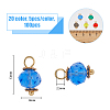 100Pcs 20 Colors Electroplate Transparent Glass Charms PALLOY-AB00140-2