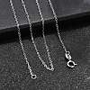 Anti-Tarnish Rhodium Plated Sterling Silver Necklaces X-STER-M034-32A-2
