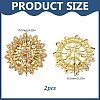 Iron Rhinestone & Glass Cabochons FIND-WH0366-419B-2