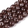 Transparent Half Spray Painted Glass Beads Strands LS-GLAA-Q110-02A-09-1