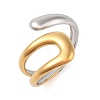 304 Stainless Steel Open Cuff Rings for Women RJEW-Z058-03G-1