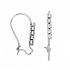 304 Stainless Steel Hoop Earrings Findings Kidney Ear Wires STAS-N092-138B-01-4