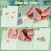 BENECREAT 60Pcs 2 Color Brass Stud Earring Findings KK-BC0013-24-4