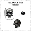 6Pcs Skull Alloy Lapel Pin Backs for Backpack Clothes JEWB-PH0001-37-2