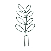 Leaf-Shaped Iron Plant Trellis AJEW-G074-03C-1