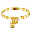 SHEGRACE Brass Charm Bangles JB644A-1