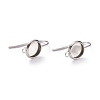 Tarnish Resistant 304 Stainless Steel Earring Settings LS-STAS-O141-03P-2