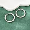 Brass Huggie Hoop Earrings KK-CBA8324-18A-P-3
