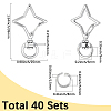 40 Sets Alloy Swivel Clasps FIND-SP0004-33B-2