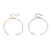 2Pcs 304 Stainless Steel Cross Link Bracelets Making AJEW-JB01382-1