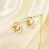 Brass Hoop Earrings for Women EJEW-U041-02G-2