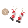 Glass Seed Beads Dangle Earrings EJEW-MZ00504-02-4