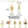 10Pcs 5 Styles Brass Micro Pave Cubic Zirconia Pendants KK-CJ0004-43-2