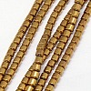Electroplate Non-magnetic Synthetic Hematite Beads Strands G-J163-3x3mm-04-1