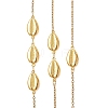 3Pcs 3 Styles Summer Beach 304 Stainless Steel Shell Shape Link Anklets for Women AJEW-AN00766-2