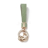 Microfiber & Zinc Alloy & Crystal Rhinestone Keychain KEYC-G062-01E-3