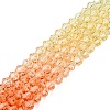 Gradient Color Baking Painted Glass Bead Strands DGLA-A039-T2mm-A014-4