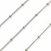 304 Stainless Steel Rondelle Beaded Satellite Chains CHS-G040-03P-1