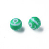 Opaque Striped Acrylic Beads MACR-S373-27D-07-1