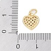 Rack Plating Brass Micro Pave Clear Cubic Zirconia Charms KK-Z060-07G-02-3