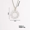 Hip-hop Street Style Unique Fashion Sunflower Brass Crystal Rhinestone Pendant Necklace with Cable Chain for Women Girl UD9662-2-1