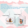 4Pcs 4 Styles Mini Oval Transparent PVC Zipper Coin Purse Wallets Bags with Clasps and Balls AJEW-GO0001-94-2